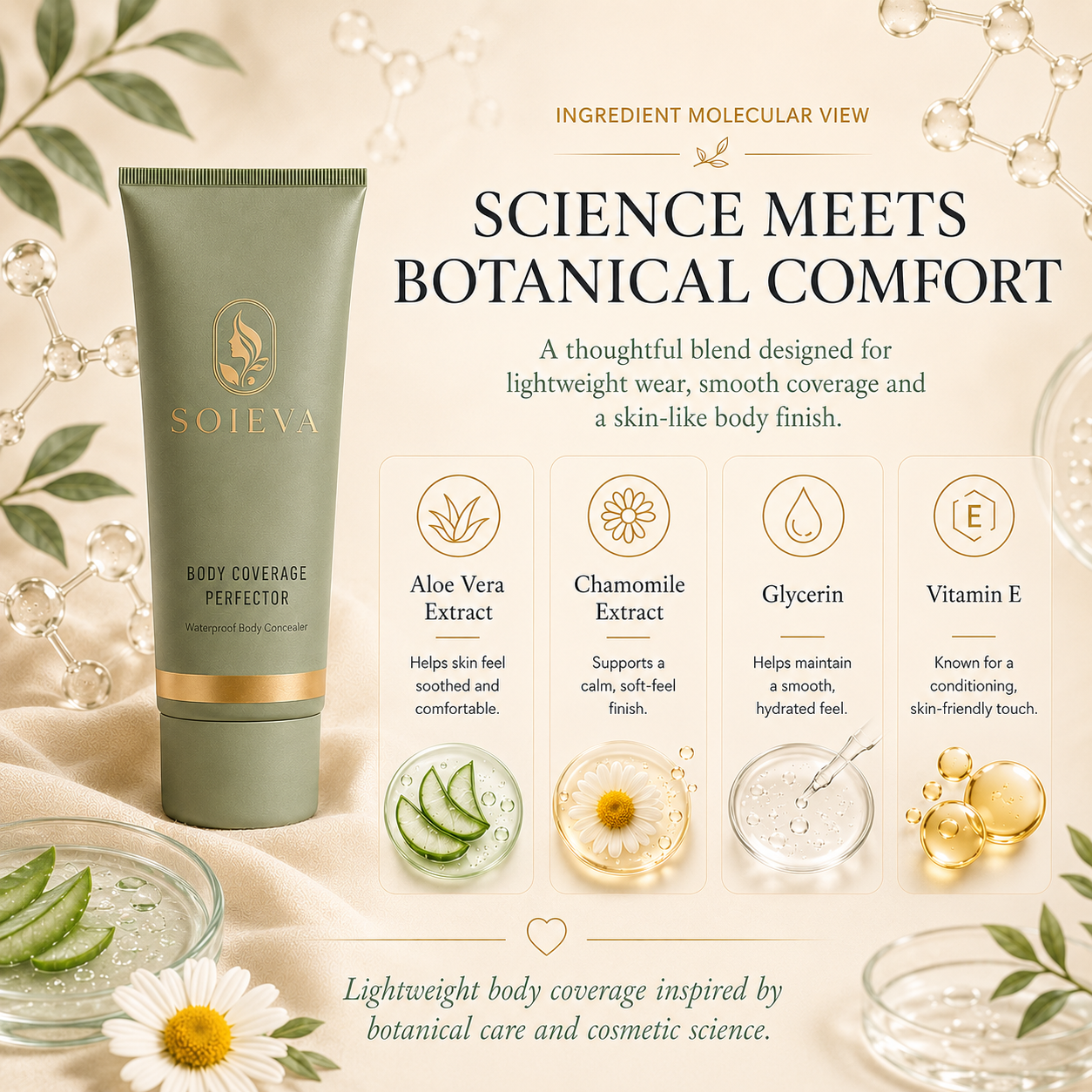 Soieva Body Concealer Foundation  Waterproof | Best for Covering Tattoos