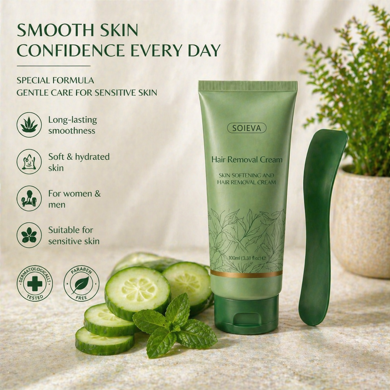 Soieva™ Hair Removal Cream for All Women & Men