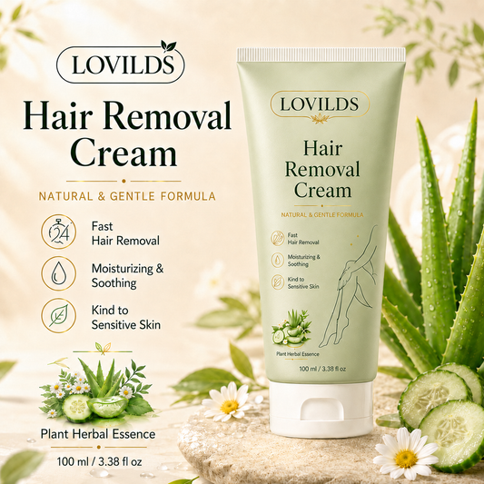 Soieva | LOVILDS Painless Depilatory Cream – No Razor Bumps, No Harsh Odor